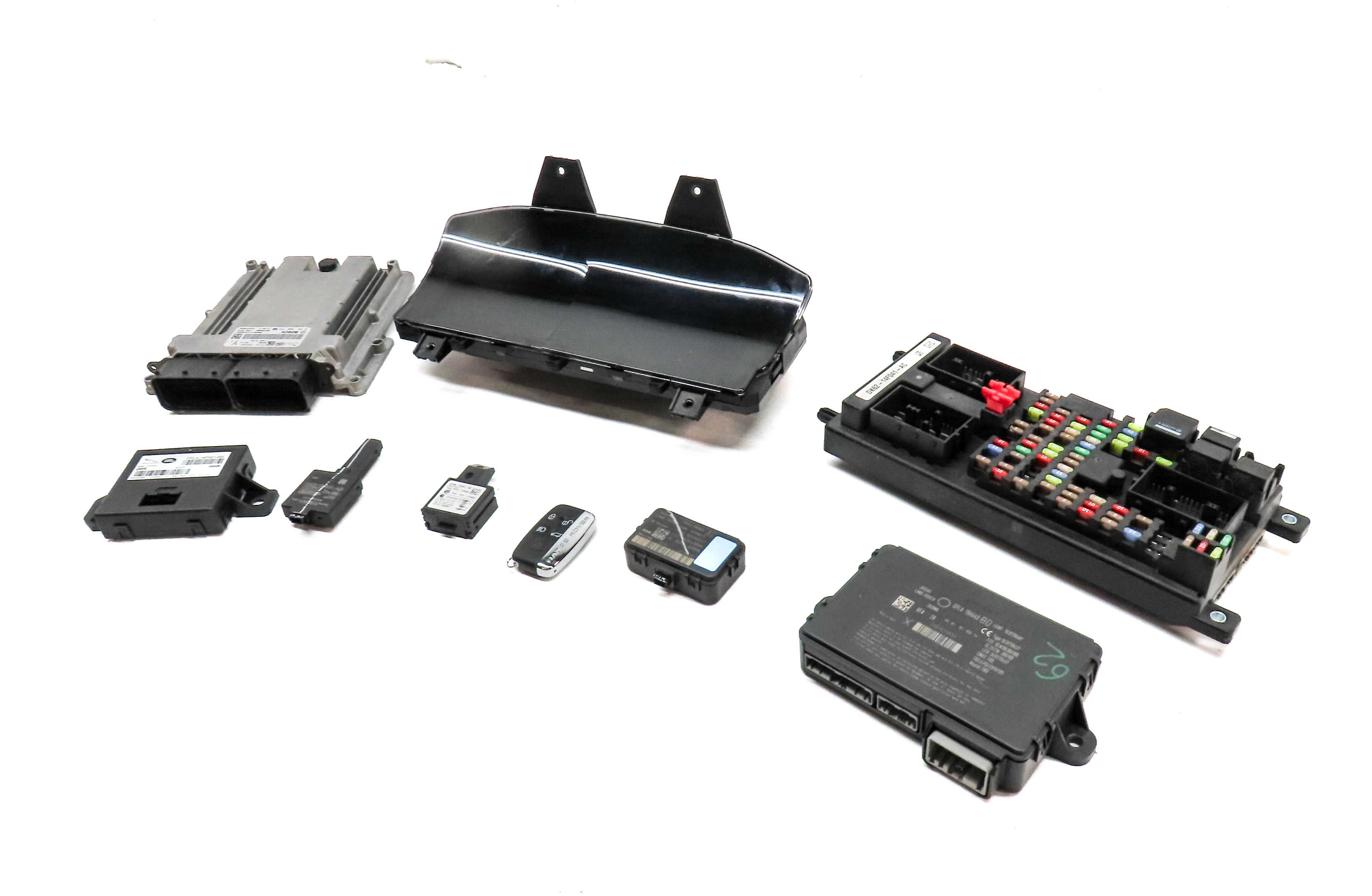 14 RANGE ROVER SPORT L494 5.0L DIGITAL SPEEDOMETER ECM BCM ENGINE MODULE KEY SET — exact item pictured